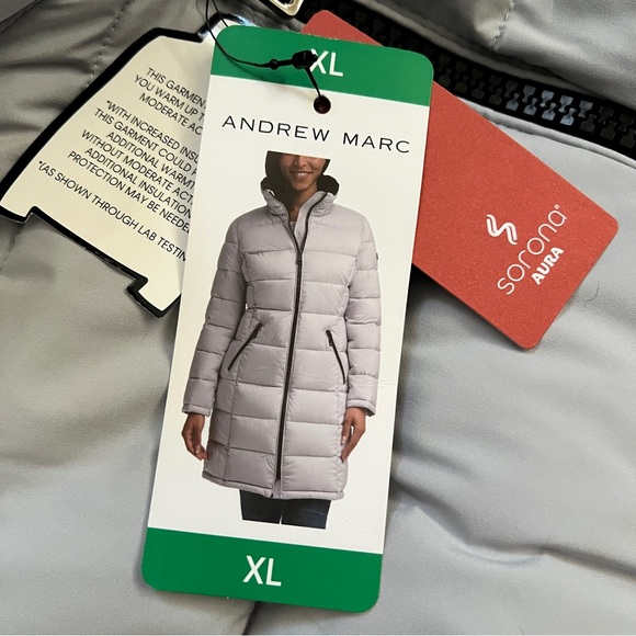 Andrew Marc Long Stretch Puffer Jacket - Picture 8 of 16